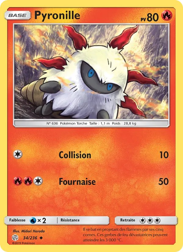 Carte Pokémon Pyronille de l'extension Éclipse Cosmique