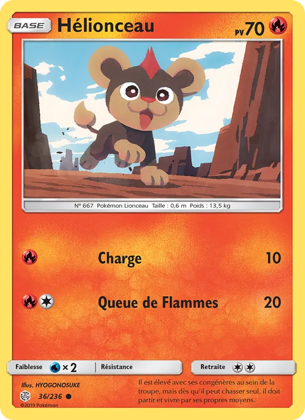 Carte Pokémon Hélionceau de l'extension Éclipse Cosmique