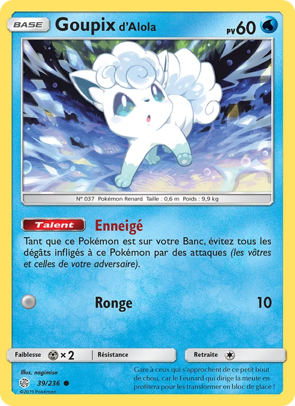 Carte Pokémon Goupix d’Alola de l'extension Éclipse Cosmique