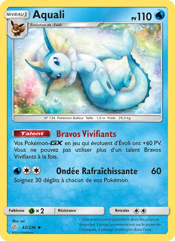 Carte Pokémon Aquali de l'extension Éclipse Cosmique