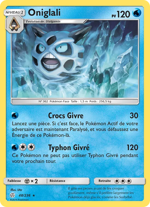 Carte Pokémon Oniglali de l'extension Éclipse Cosmique