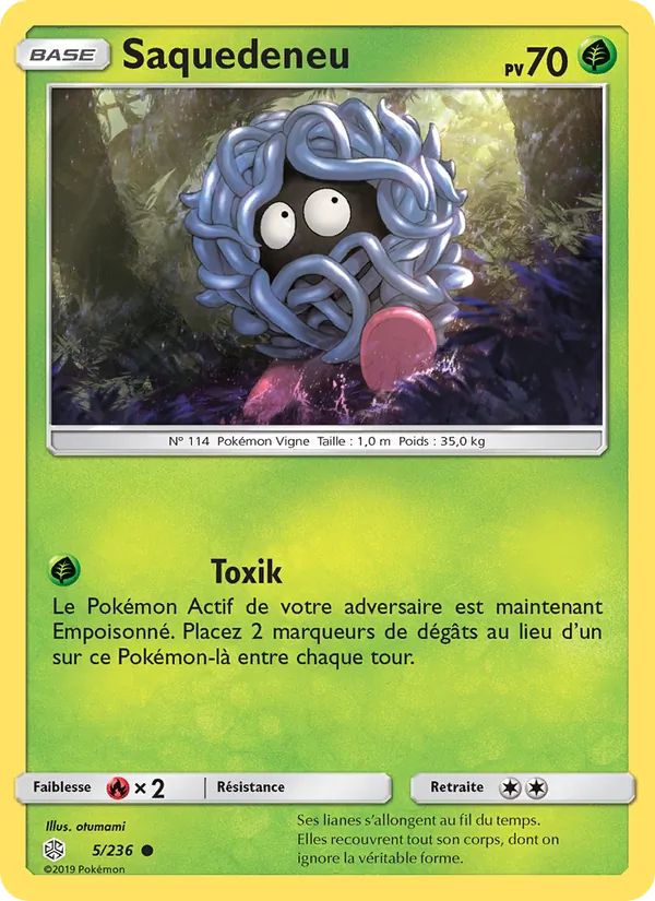 Carte Pokémon Saquedeneu de l'extension Éclipse Cosmique