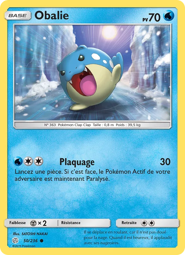 Carte Pokémon Obalie de l'extension Éclipse Cosmique