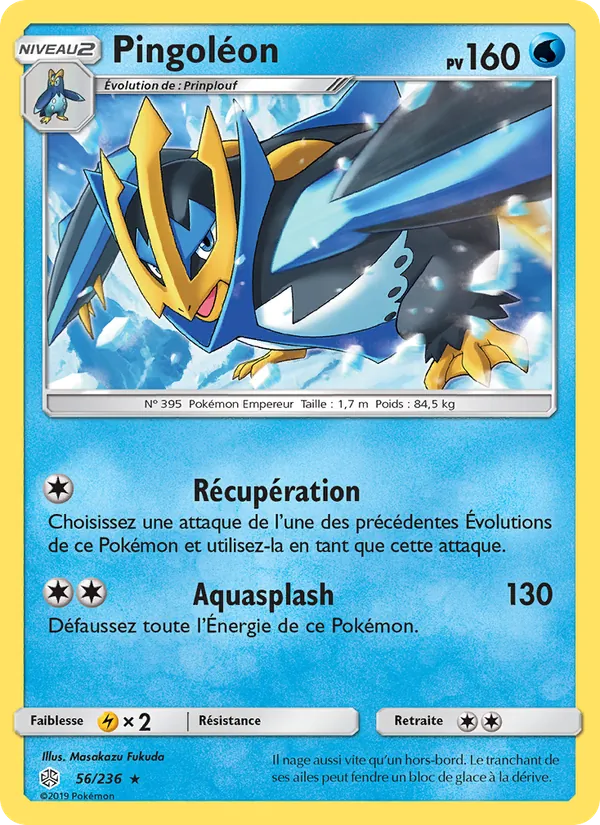 Carte Pokémon Pingoléon de l'extension Éclipse Cosmique