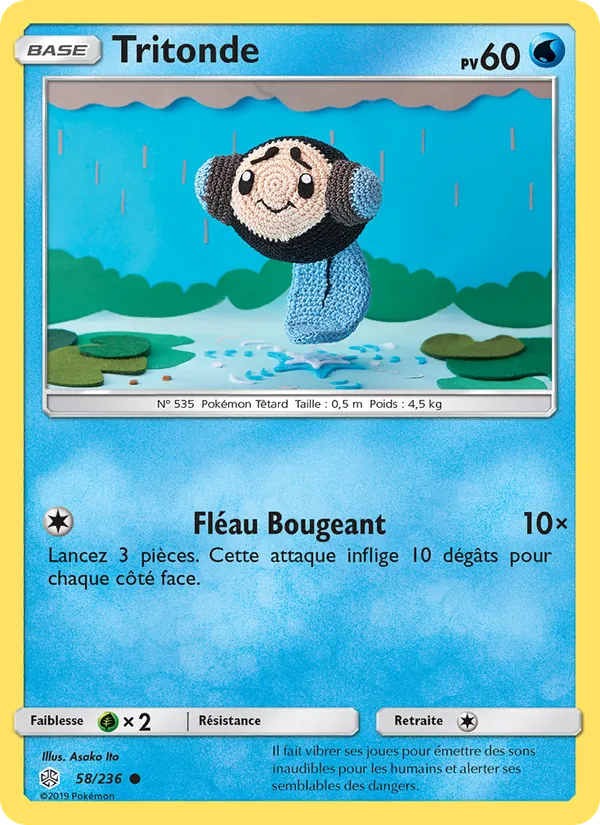 Carte Pokémon Tritonde de l'extension Éclipse Cosmique