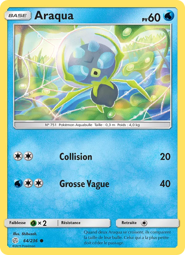 Carte Pokémon Araqua de l'extension Éclipse Cosmique