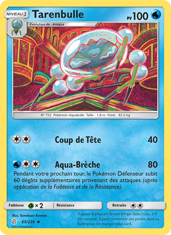 Carte Pokémon Tarenbulle de l'extension Éclipse Cosmique