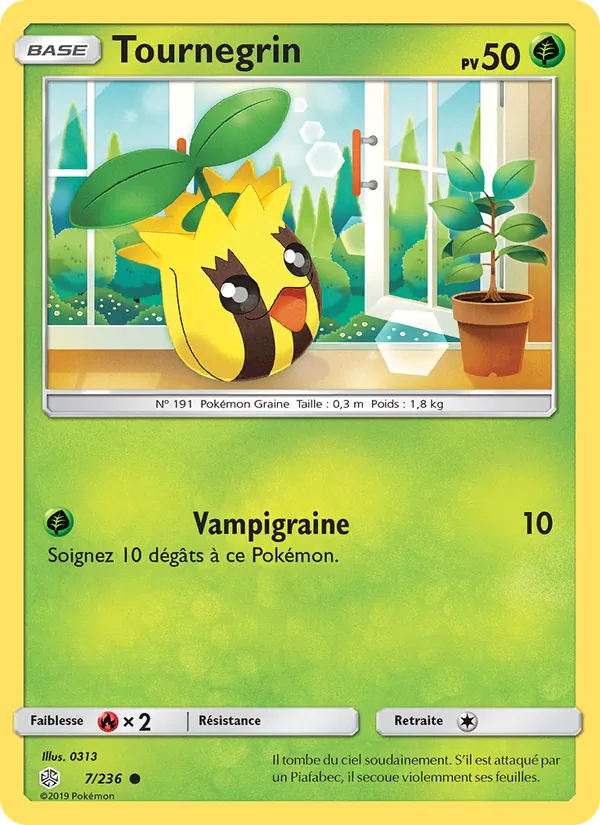 Carte Pokémon Tournegrin de l'extension Éclipse Cosmique