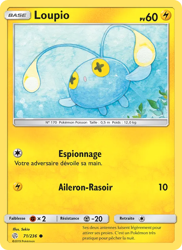 Carte Pokémon Loupio de l'extension Éclipse Cosmique
