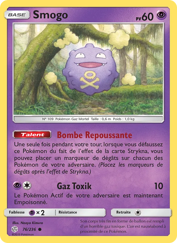 Carte Pokémon Smogo de l'extension Éclipse Cosmique