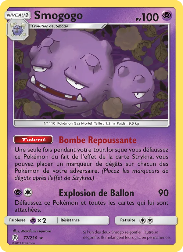 Carte Pokémon Smogogo de l'extension Éclipse Cosmique