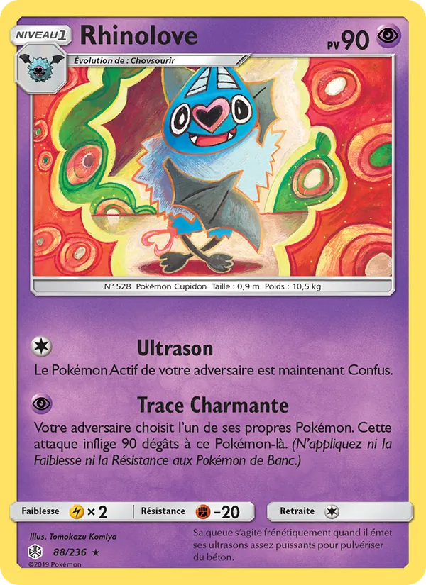 Carte Pokémon Rhinolove de l'extension Éclipse Cosmique