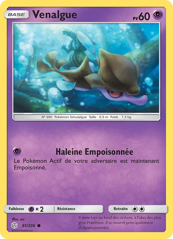Carte Pokémon Venalgue de l'extension Éclipse Cosmique