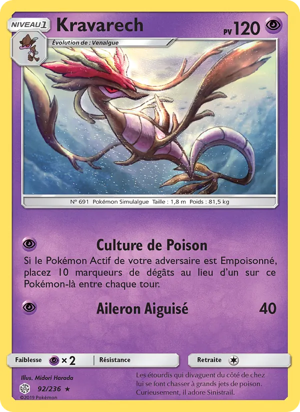 Carte Pokémon Kravarech de l'extension Éclipse Cosmique