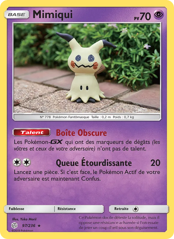 Carte Pokémon Mimiqui de l'extension Éclipse Cosmique