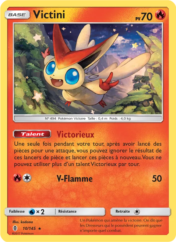 Carte Pokémon Victini de l'extension Gardiens Ascendants