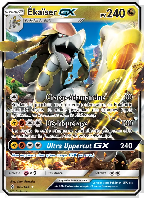 Carte Pokémon Ékaïser GX de l'extension Gardiens Ascendants