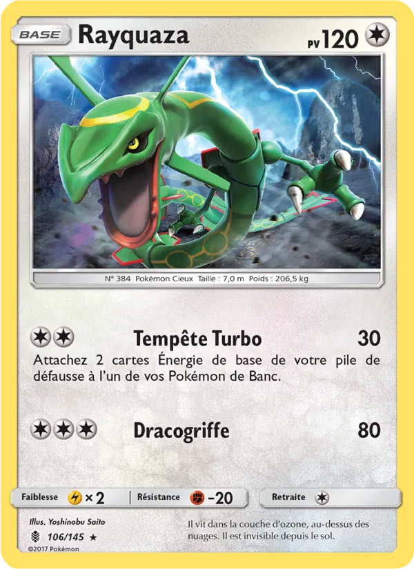 Carte Pokémon Rayquaza de l'extension Gardiens Ascendants