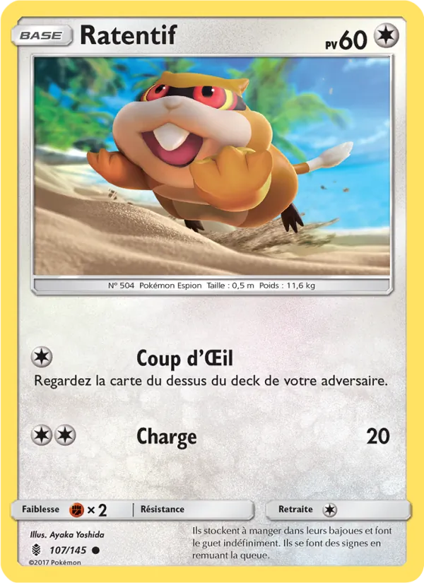 Carte Pokémon Ratentif de l'extension Gardiens Ascendants