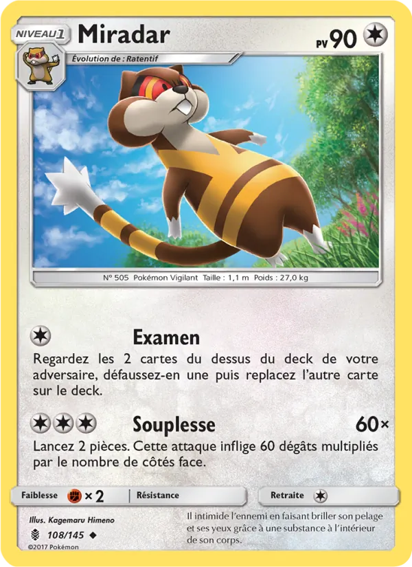 Carte Pokémon Miradar de l'extension Gardiens Ascendants