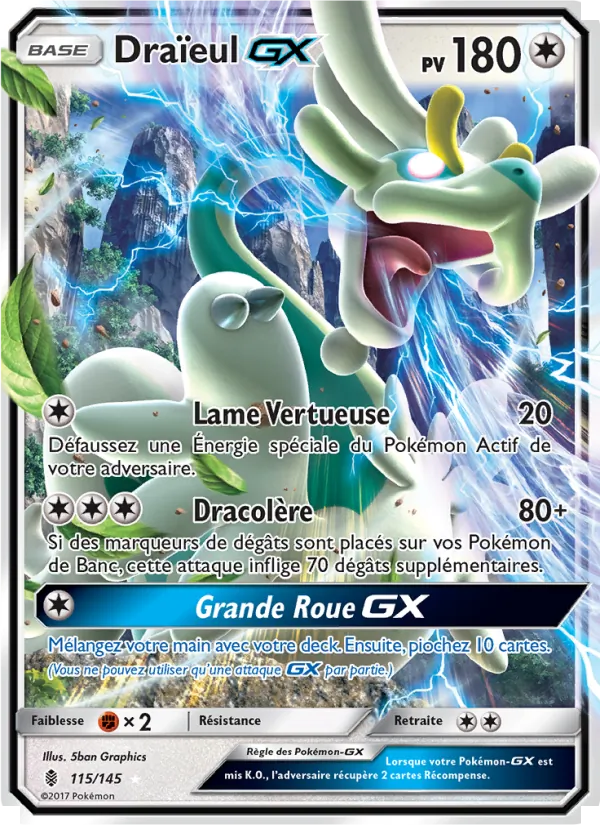 Carte Pokémon Draïeul GX de l'extension Gardiens Ascendants