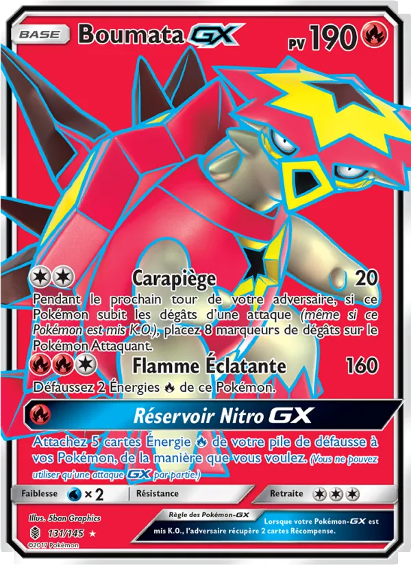 Carte Pokémon Boumata GX de l'extension Gardiens Ascendants