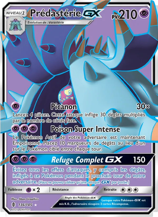 Carte Pokémon Prédastérie GX de l'extension Gardiens Ascendants