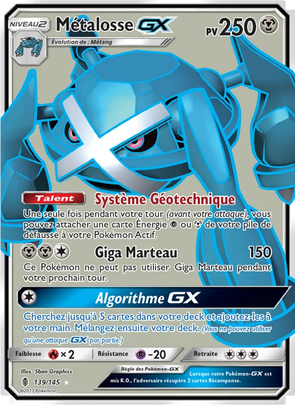 Carte Pokémon Métalosse GX de l'extension Gardiens Ascendants