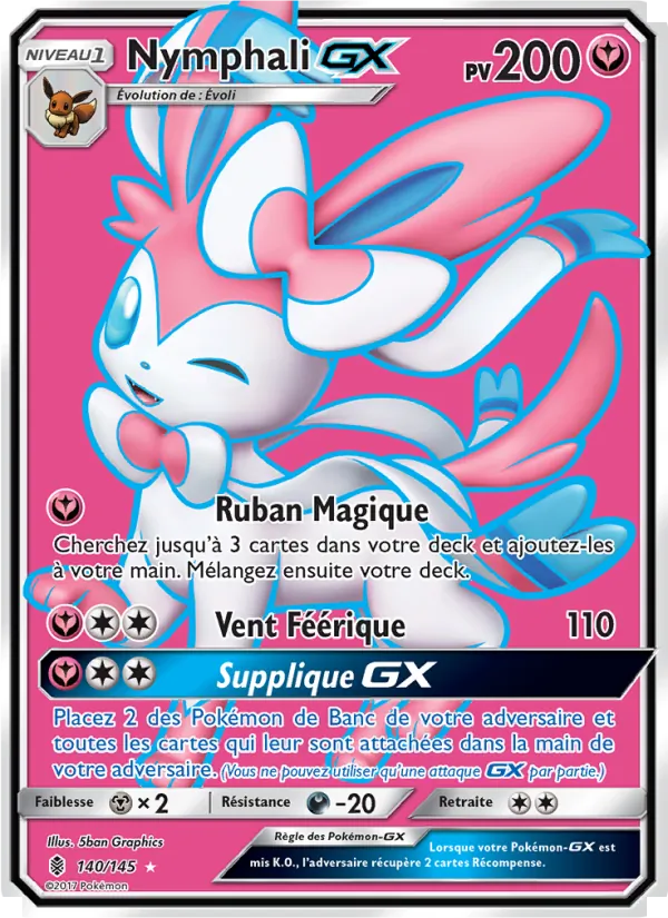 Carte Pokémon Nymphali GX de l'extension Gardiens Ascendants