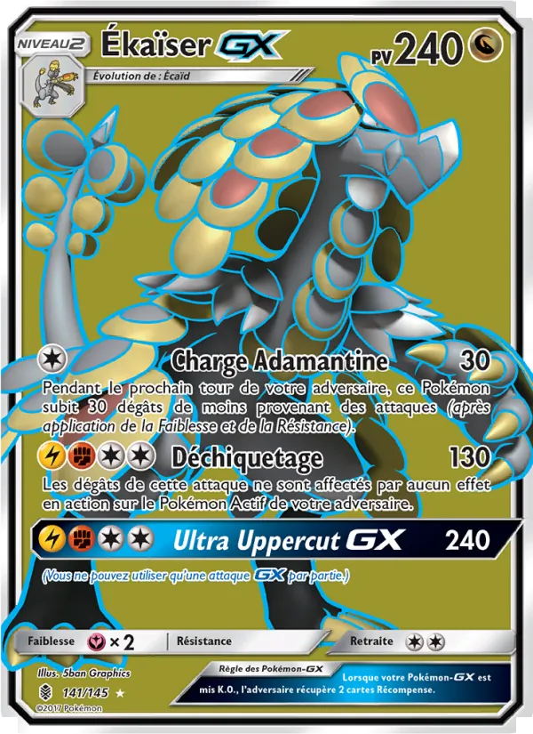 Carte Pokémon Ékaïser GX de l'extension Gardiens Ascendants