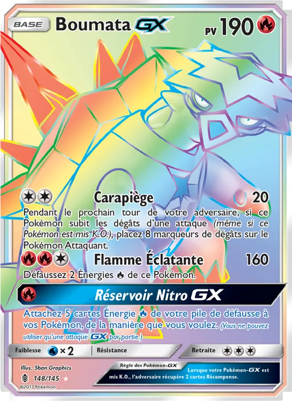 Carte Pokémon Boumata GX de l'extension Gardiens Ascendants