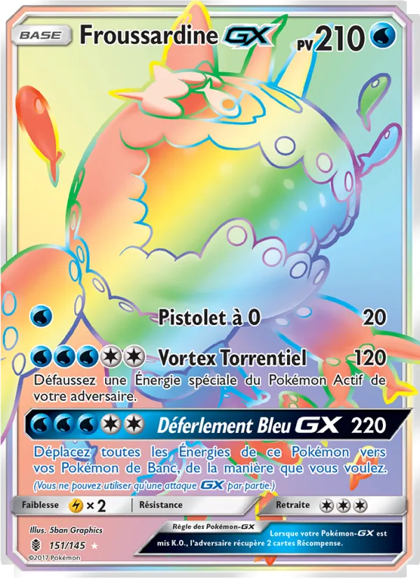 Carte Pokémon Froussardine GX de l'extension Gardiens Ascendants