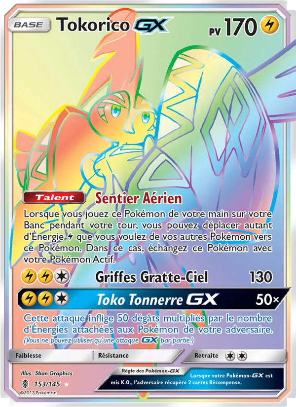Carte Pokémon Tokorico GX de l'extension Gardiens Ascendants