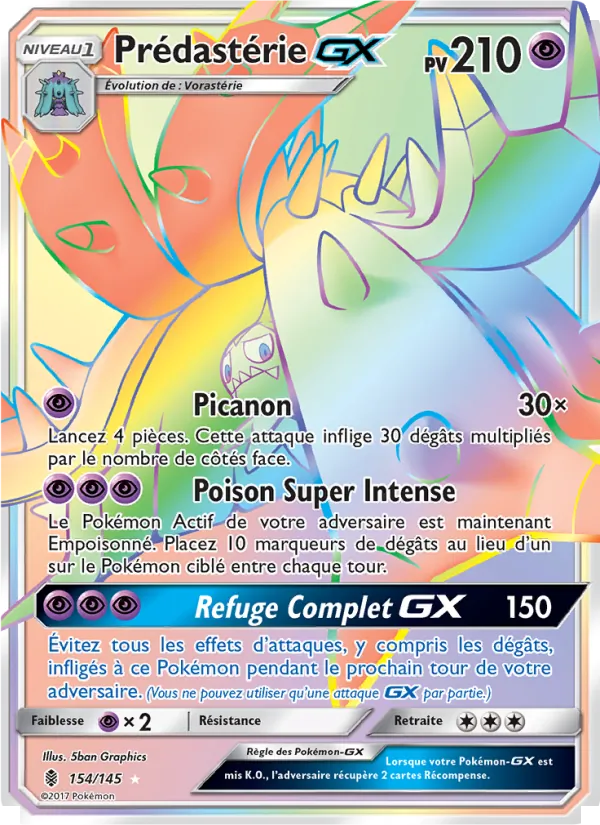 Carte Pokémon Prédastérie GX de l'extension Gardiens Ascendants