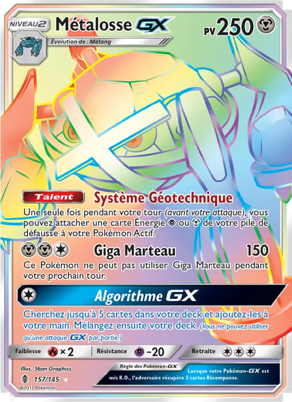 Carte Pokémon Métalosse GX de l'extension Gardiens Ascendants