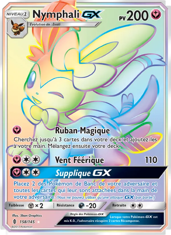 Carte Pokémon Nymphali GX de l'extension Gardiens Ascendants