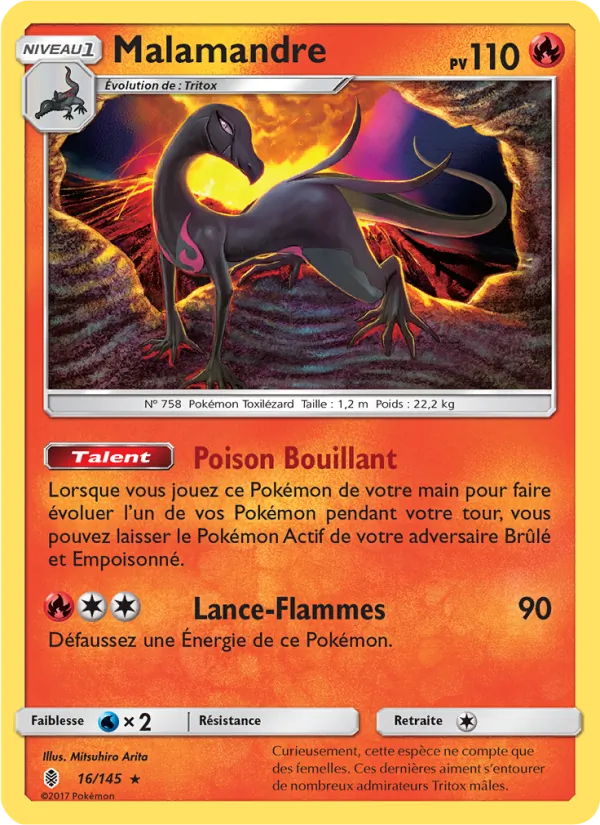 Carte Pokémon Malamandre de l'extension Gardiens Ascendants