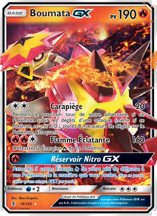 Carte Pokémon Boumata GX de l'extension Gardiens Ascendants