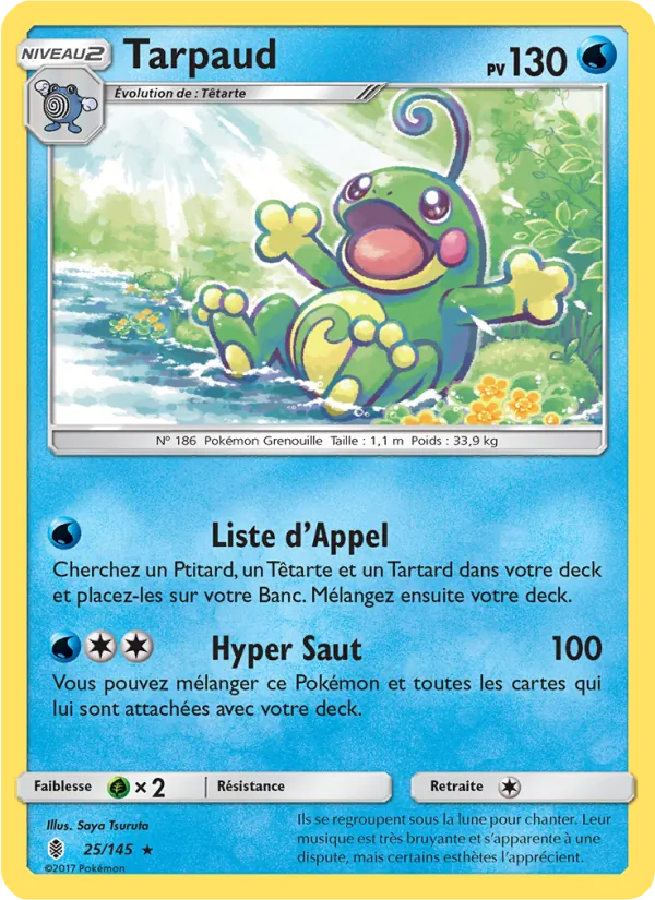 Carte Pokémon Tarpaud de l'extension Gardiens Ascendants