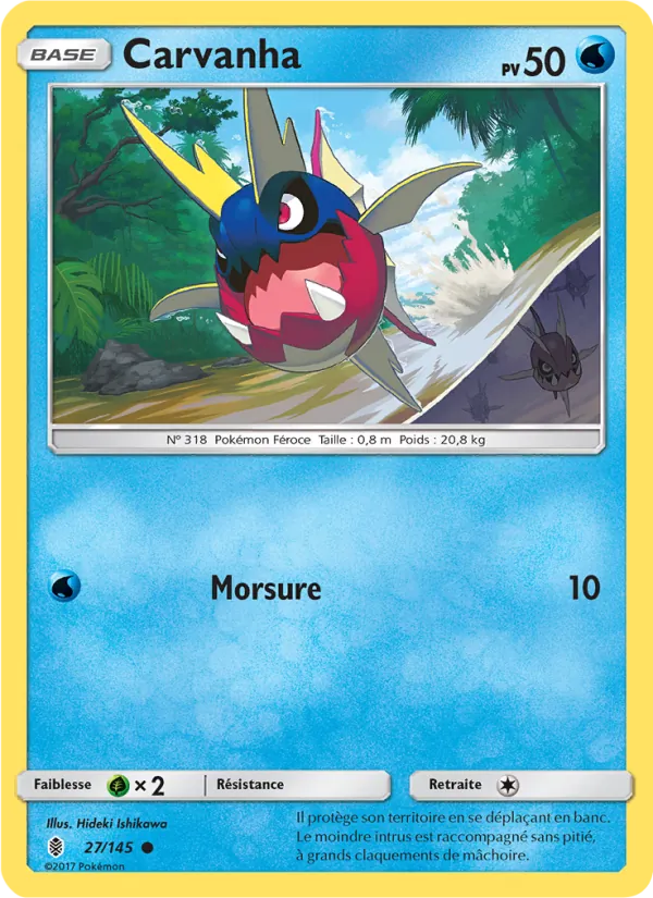 Carte Pokémon Carvanha de l'extension Gardiens Ascendants