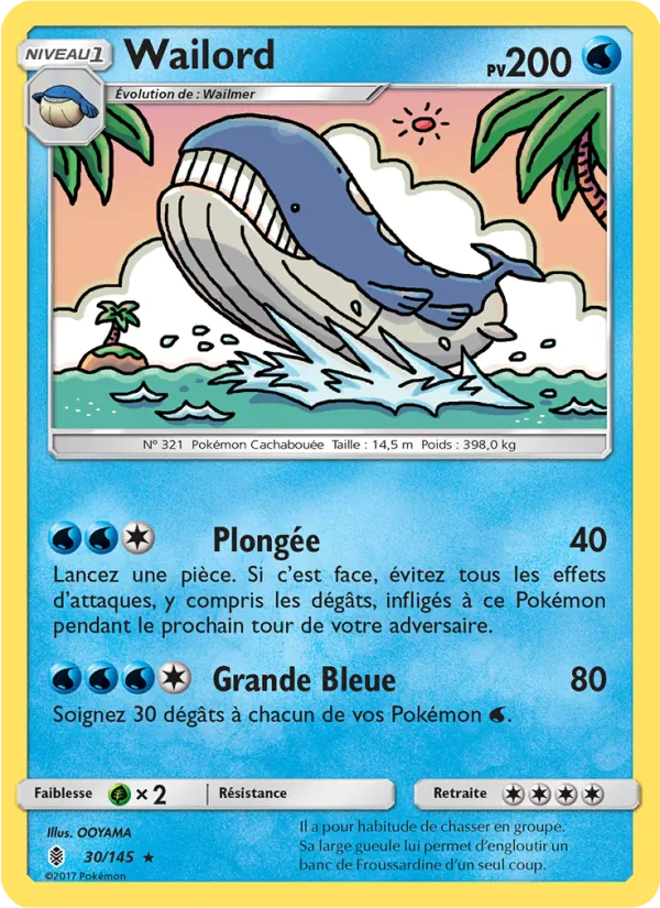 Carte Pokémon Wailord de l'extension Gardiens Ascendants