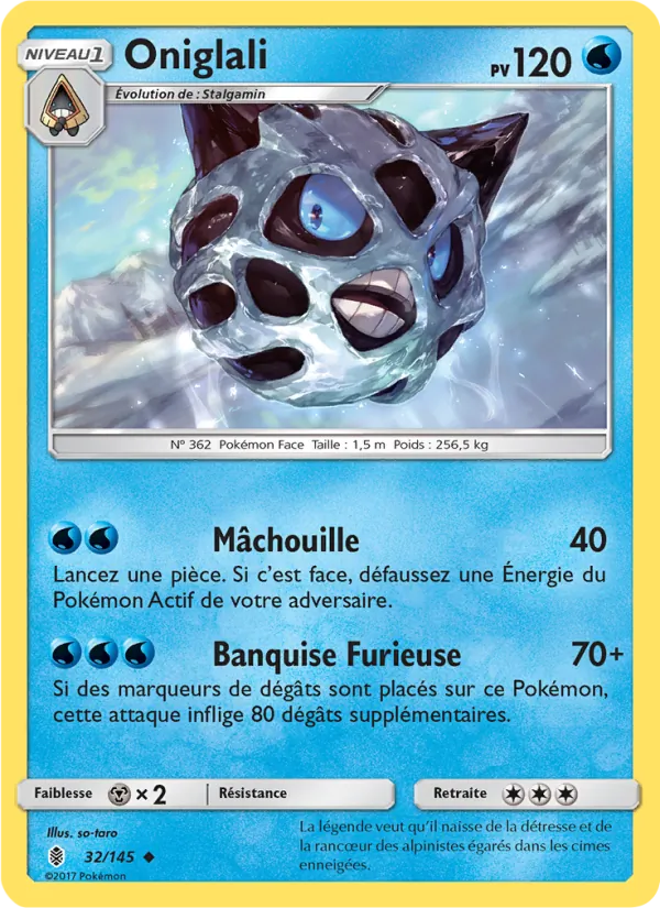 Carte Pokémon Oniglali de l'extension Gardiens Ascendants