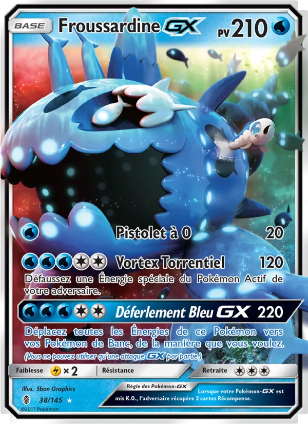 Carte Pokémon Froussardine GX de l'extension Gardiens Ascendants