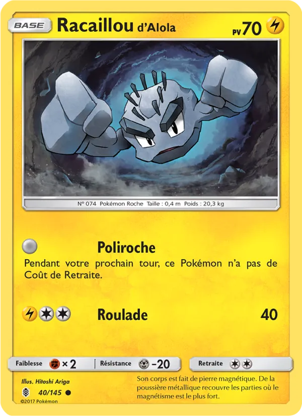 Carte Pokémon Racaillou d’Alola de l'extension Gardiens Ascendants