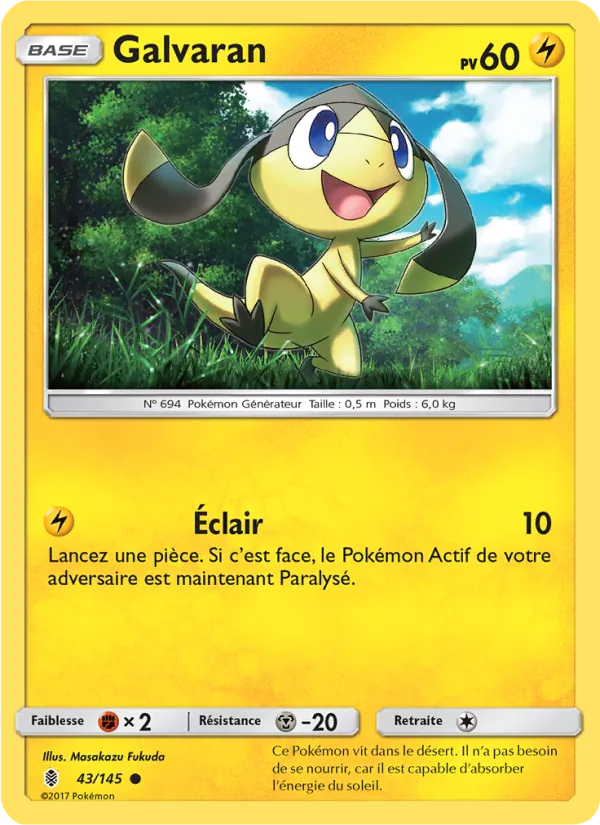 Carte Pokémon Galvaran de l'extension Gardiens Ascendants