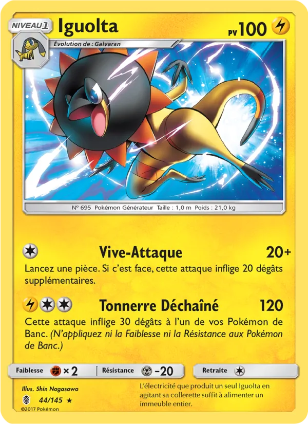 Carte Pokémon Iguolta de l'extension Gardiens Ascendants