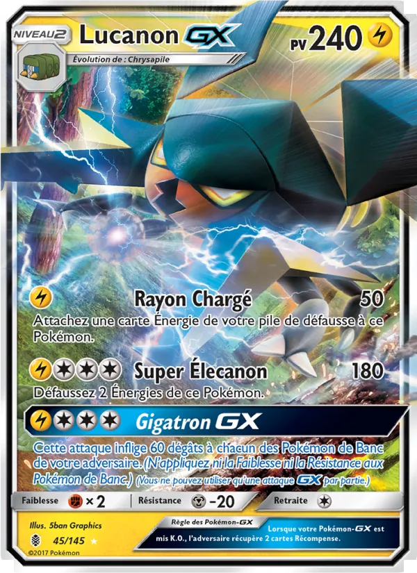 Carte Pokémon Lucanon GX de l'extension Gardiens Ascendants