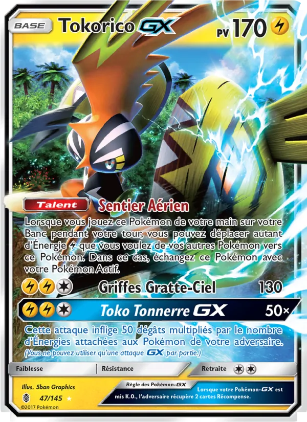 Carte Pokémon Tokorico GX de l'extension Gardiens Ascendants