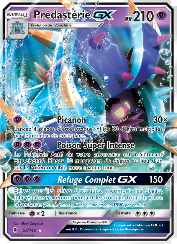 Carte Pokémon Prédastérie GX de l'extension Gardiens Ascendants
