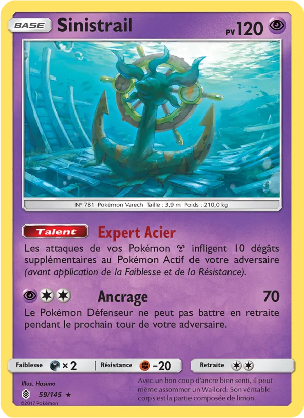 Carte Pokémon Sinistrail de l'extension Gardiens Ascendants